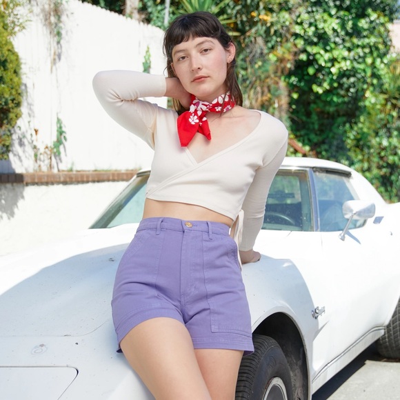 Big Bud Press Pants - Big Bud Press Work Shorts - Faded Grape - XS